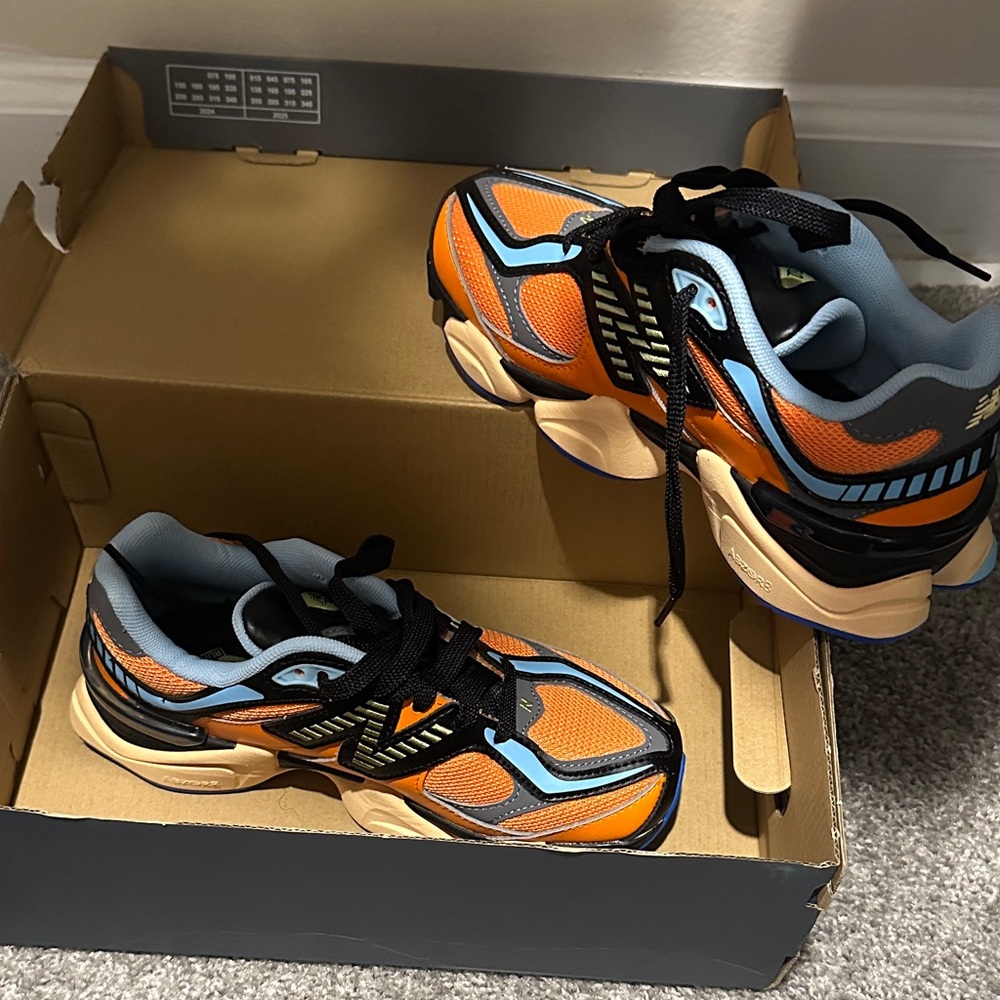 New Balance Kids' Orange and Black Sneakers